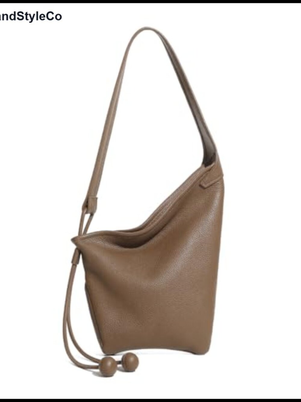 Genuine Leather Hobo Bag, Women's Slouchy Shoulder Purse with Adjustable Strap